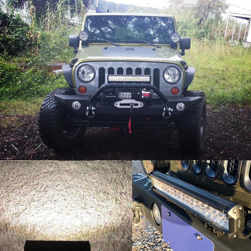 Illuminate Your Adventures with the Nilight NI06A-72W 12-Inch 72W Spot Flood Combo LED Light Bar - Perfect for Off-Road, Boating, and Foggy Conditions!