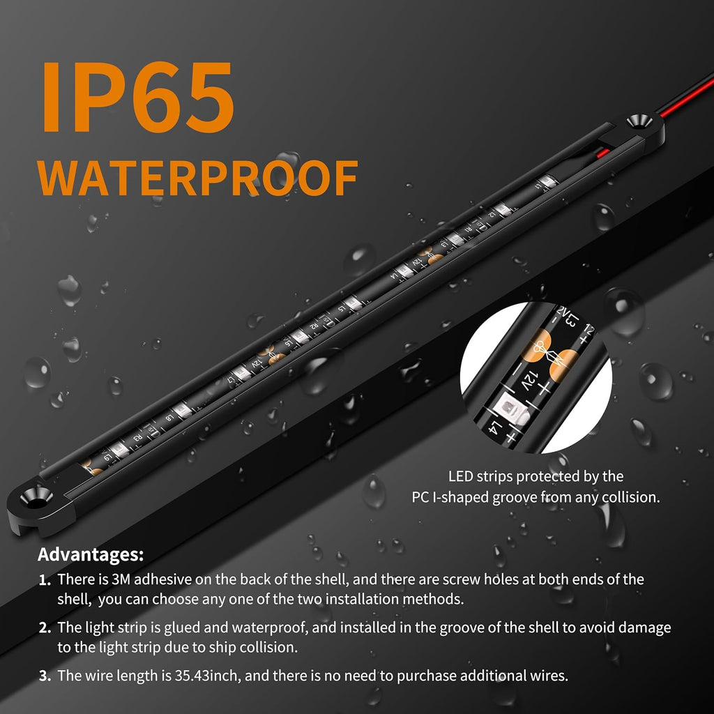 Illuminate Your Night Adventures with Premium LED Boat Navigation Lights - Red and Green Bow Lights for Safe Marine Travel