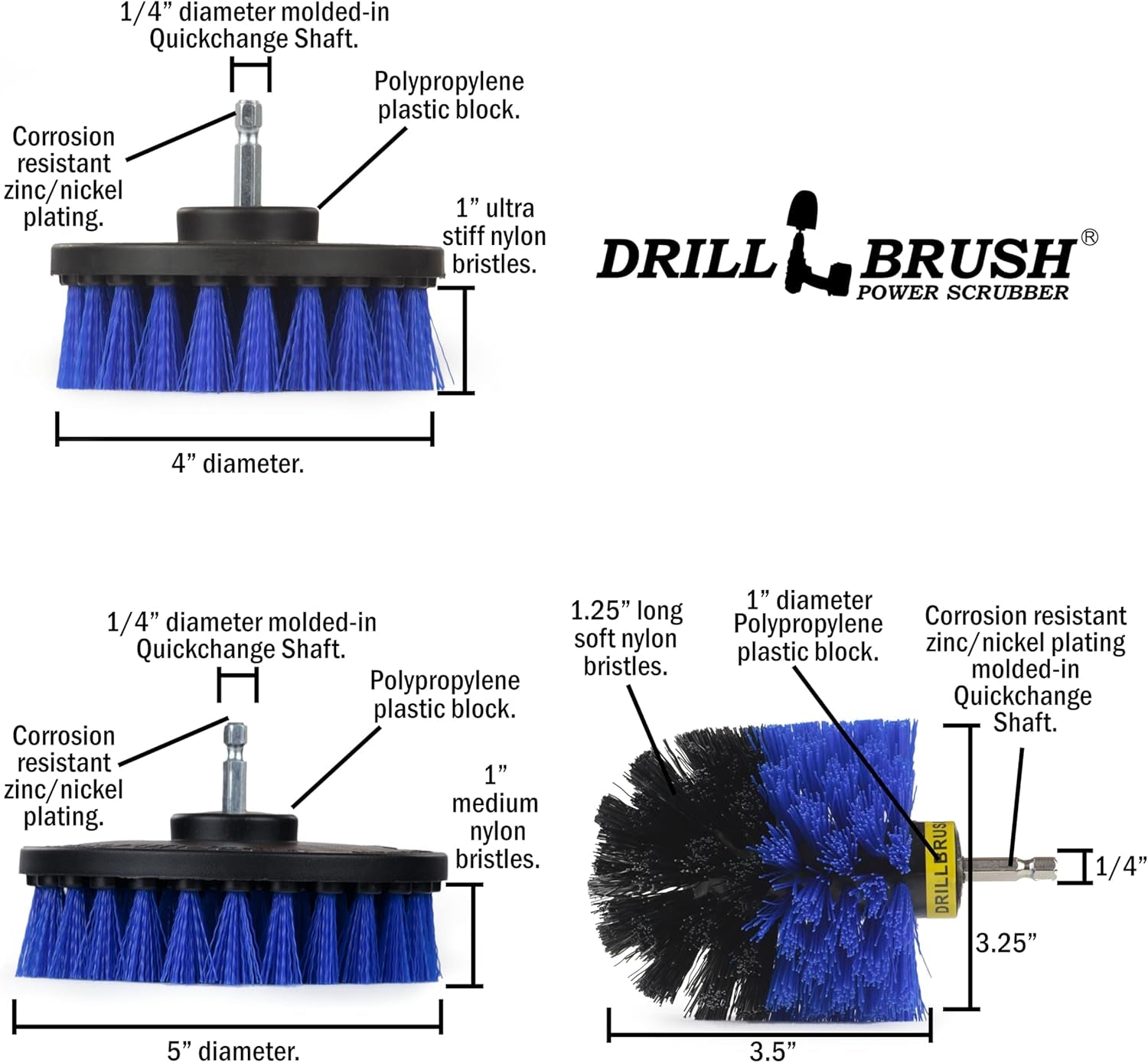 Ultimate Boat Cleaning Kit - 7 Inch Extension for Effortless Pool and Hot Tub Scrubbing - Versatile Aquatic Cleaning Tool Set with Durable Brushes